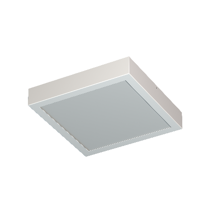 Surface mounted square luminaires